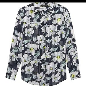 Dillon Classic Fit Floral Stripe Shirt
